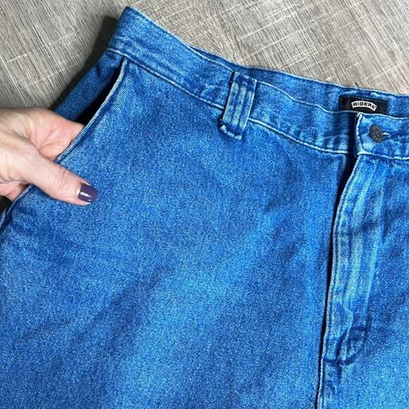 RIDERS CASUALS Denim Flat Front Bermuda Shorts Women’s Size 14 - Picture 5 of 6